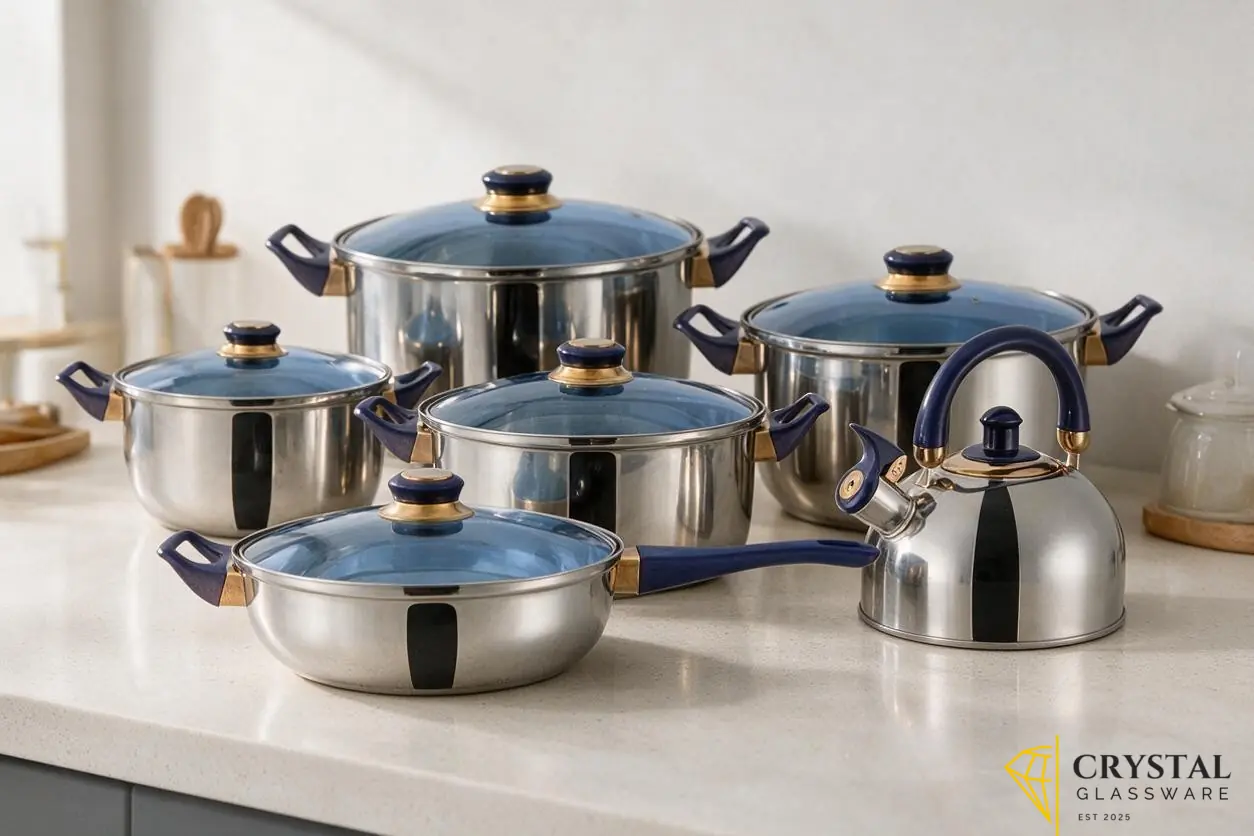 6-piece stainless steel cookware set